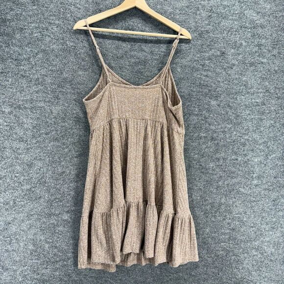 Unbranded Dress Women M Medium Beige Sheath Midi V-Neck Sleeveless Casual Solid - Picture 2 of 6